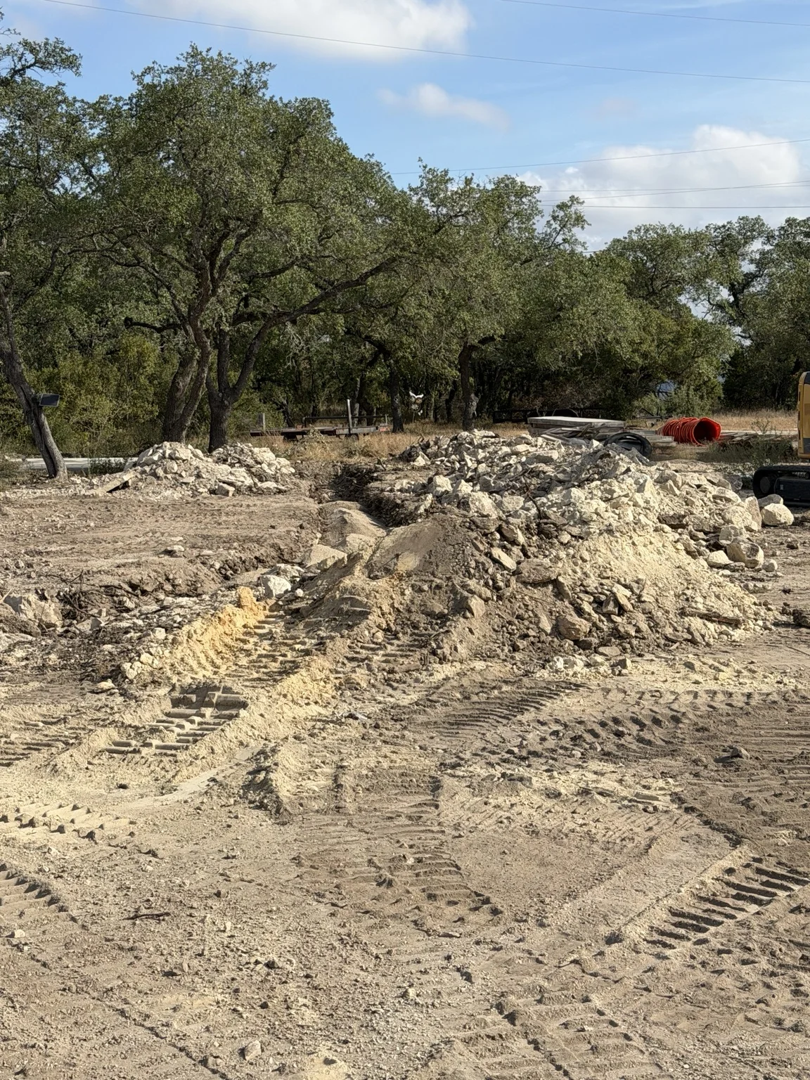 Excavation through rock
